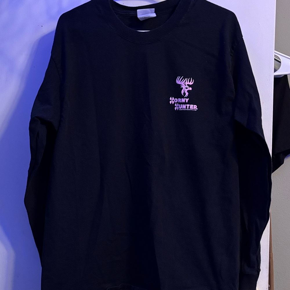 Port and Company Black Shirt with Pink Accents